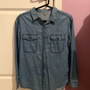 Denim Button-Up Shirt